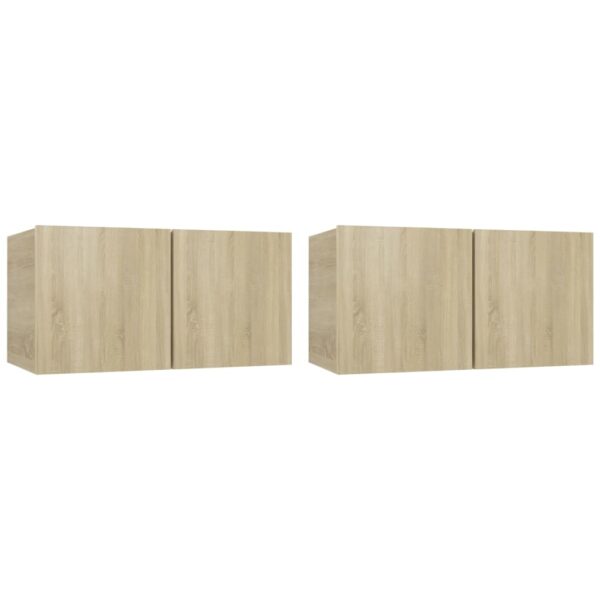 Conjunto móveis de TV 4 pcs madeira processada carvalho sonoma - Image 3