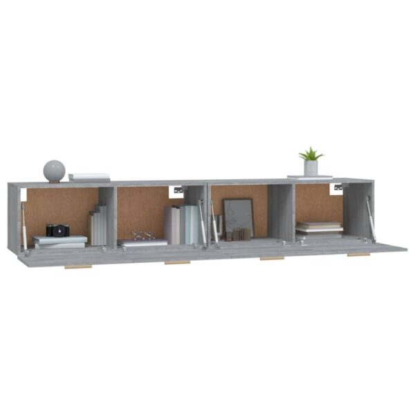Armários parede 2pcs 100x36,5x35 cm derivados cinza sonoma - Image 3