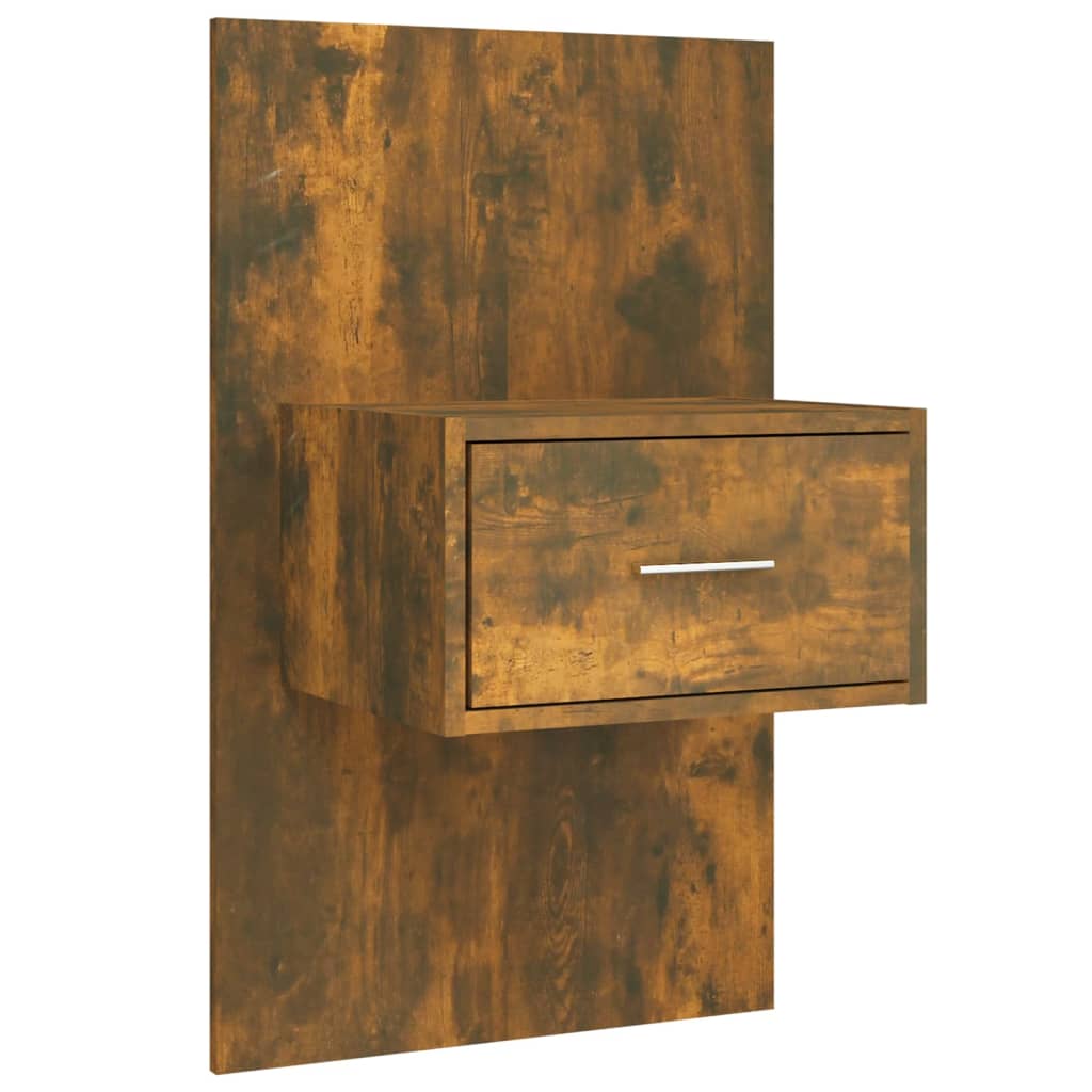 Cabeceira cama + armários madeira processada carvalho fumado - Image 3