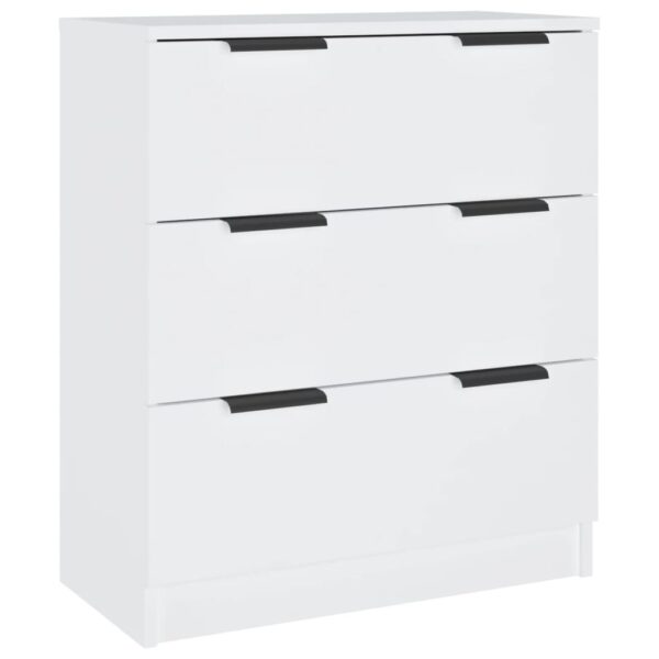 VidaXL 3 pcs aparadores derivados de madeira branco - Image 2