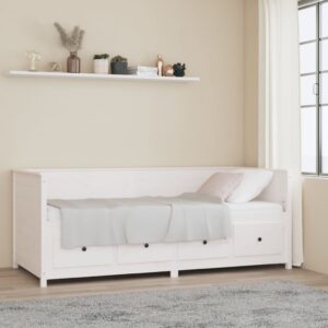 Sofá-cama sem colchão 80x200 cm madeira de pinho maciça branco