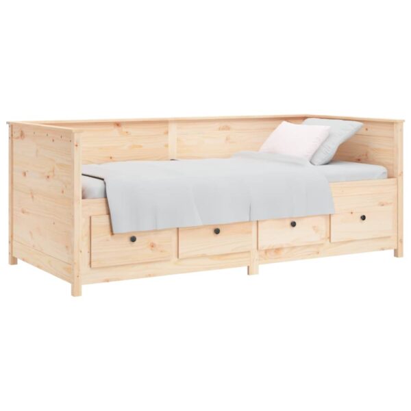Sofá-cama sem colchão 90x190 cm madeira de pinho maciça - Image 2