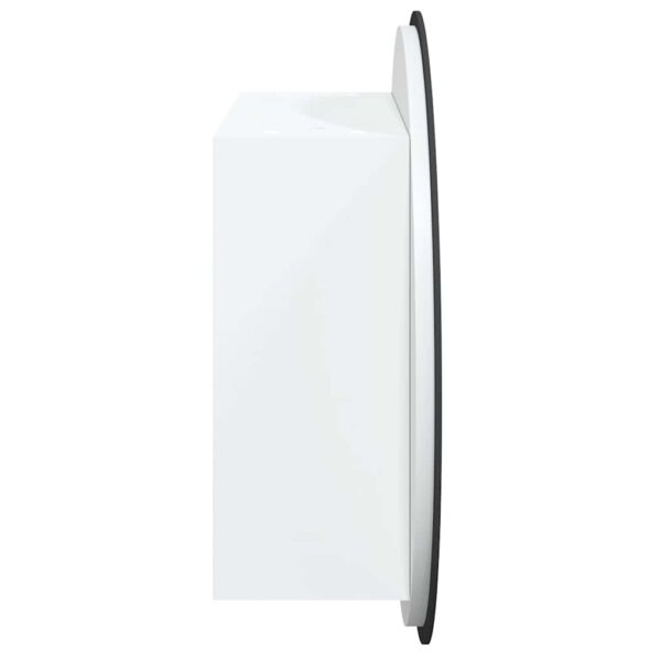 Armário p/ casa de banho c/ espelho redondo e LEDs branco - Image 6