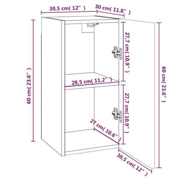 Móveis de TV 7 pcs 30,5x30x60 cm derivados madeira cinza sonoma - Image 6