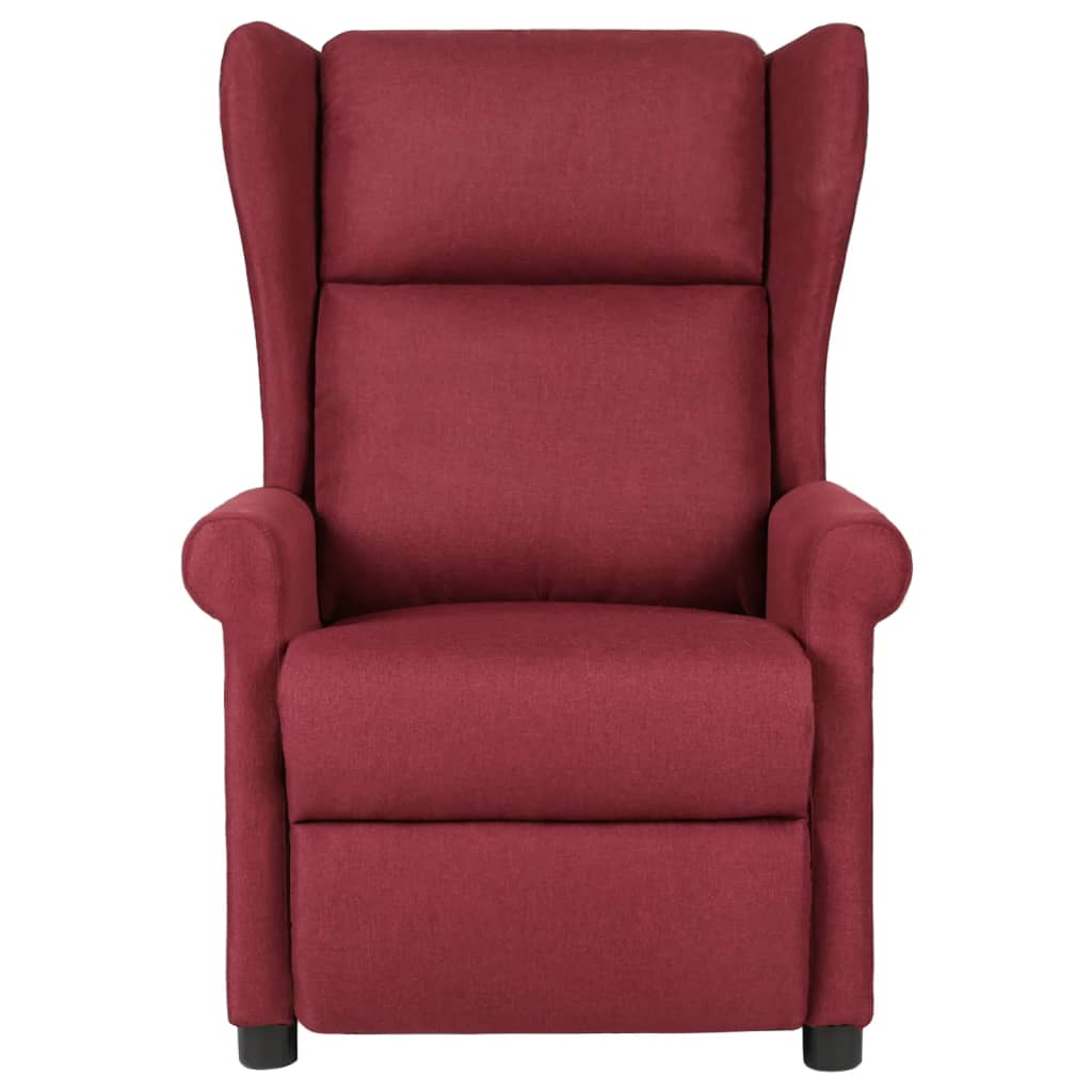 Poltrona de massagens elétrica reclinável tecido vermelho tinto - Image 2