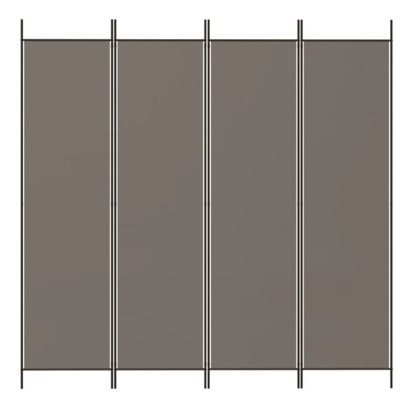 Biombo/divisória com 4 painéis 200x200 cm tecido antracite - Image 2