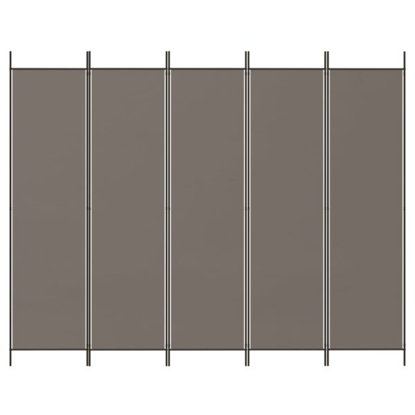 Divisória de quarto com 5 painéis 250x200 cm tecido antracite - Image 2