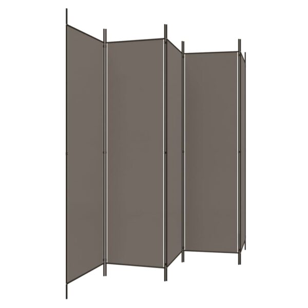 Divisória de quarto com 5 painéis 250x200 cm tecido antracite - Image 3