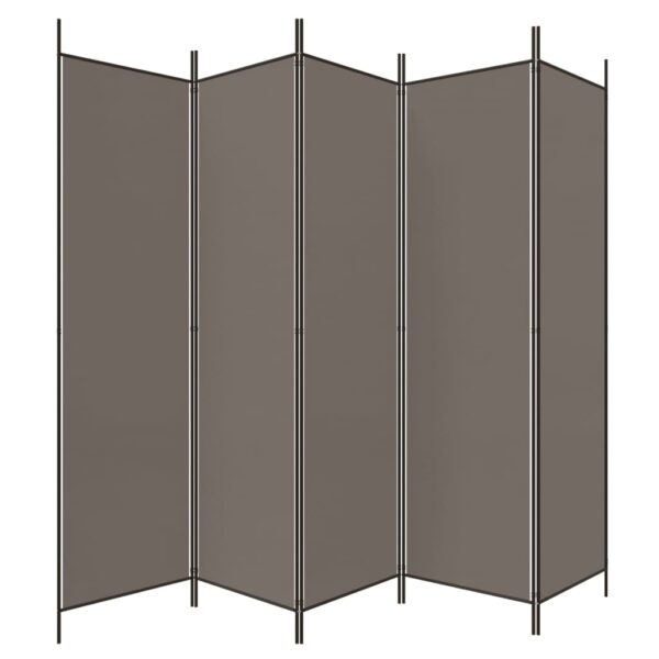 Divisória de quarto com 5 painéis 250x200 cm tecido antracite - Image 4