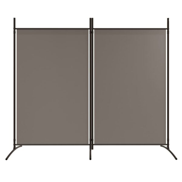Divisória/biombo com 2 painéis 175x180 cm tecido antracite - Image 2