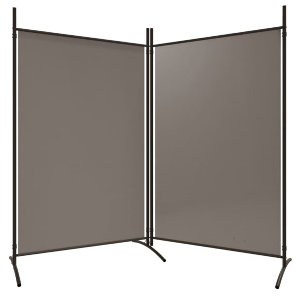 Divisória/biombo com 2 painéis 175x180 cm tecido antracite - Image 4