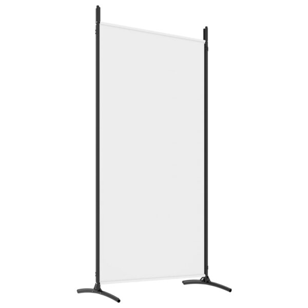Biombo com 4 painéis 346x180 cm tecido branco - Image 5
