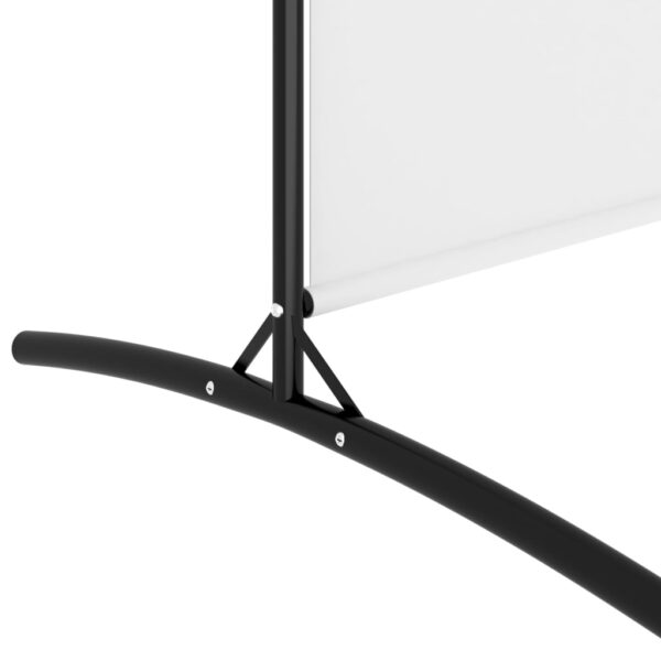 Biombo com 4 painéis 346x180 cm tecido branco - Image 6