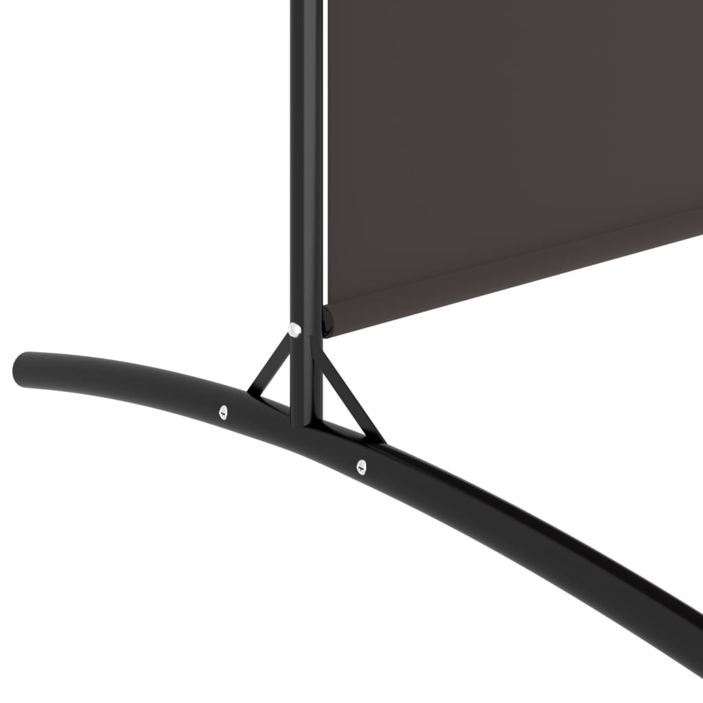Divisória de quarto com 5 painéis 433x180 cm tecido castanho - Image 6