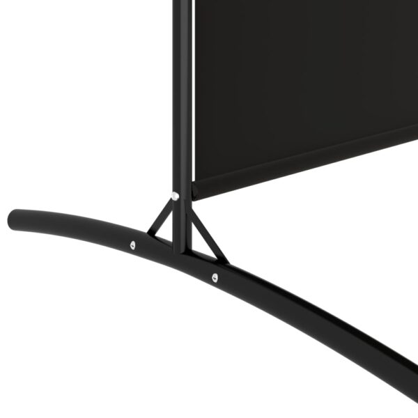 Divisória de quarto com 5 painéis 433x180 cm tecido preto - Image 6