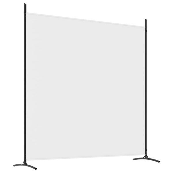 Divisória/biombo com 2 painéis 348x180 cm tecido branco - Image 5