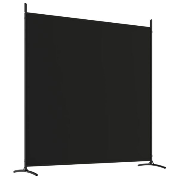 Divisória de quarto com 3 painéis 525 x 180 cm tecido preto - Image 5