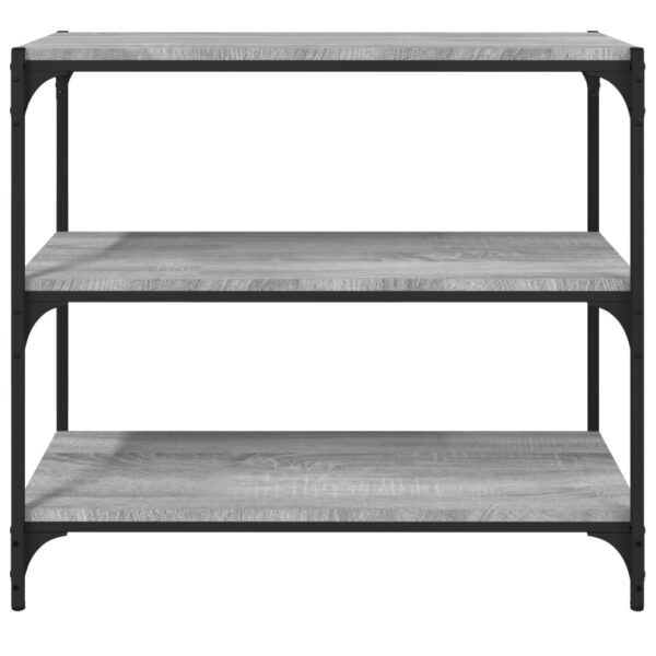 Estante 80x33x70,5 cm derivados de madeira e aço cinza sonoma - Image 4