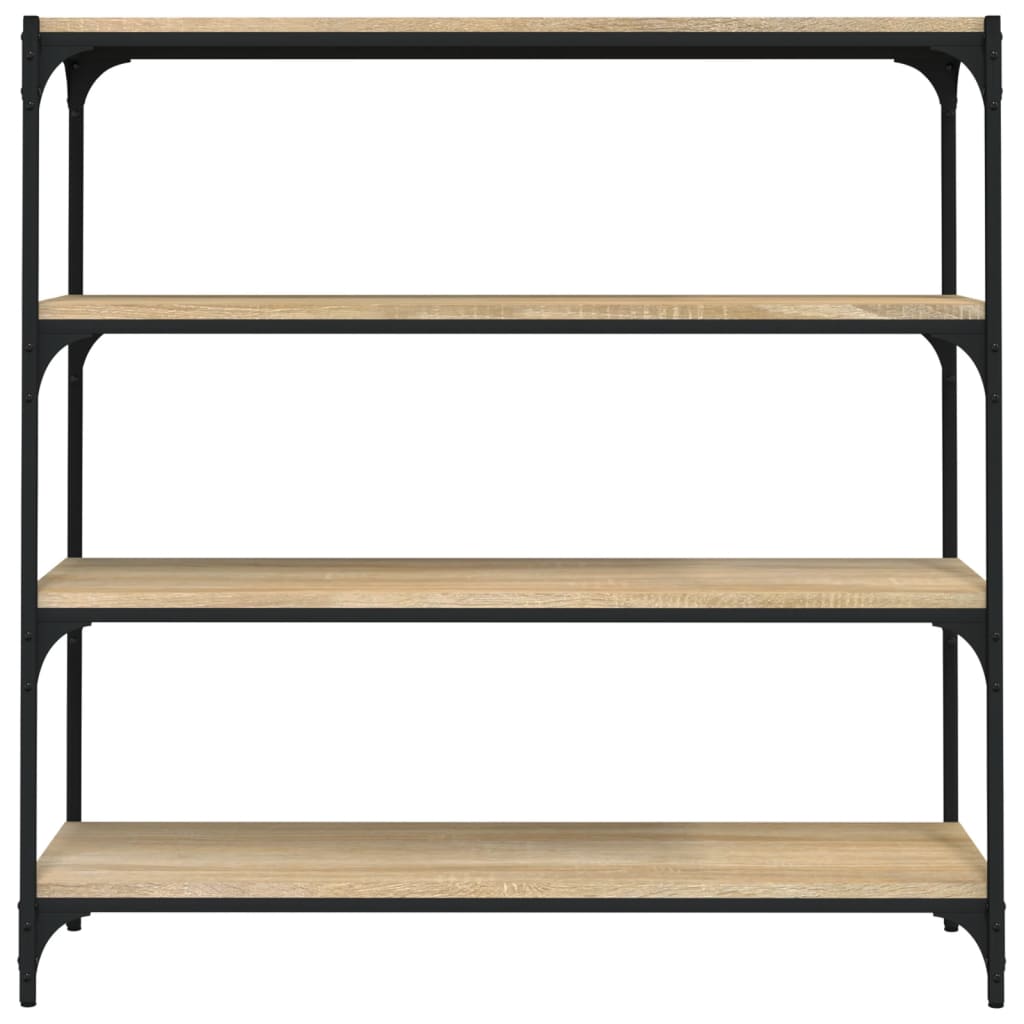 Estante 100x33x100 cm derivados madeira e aço carvalho sonoma - Image 4