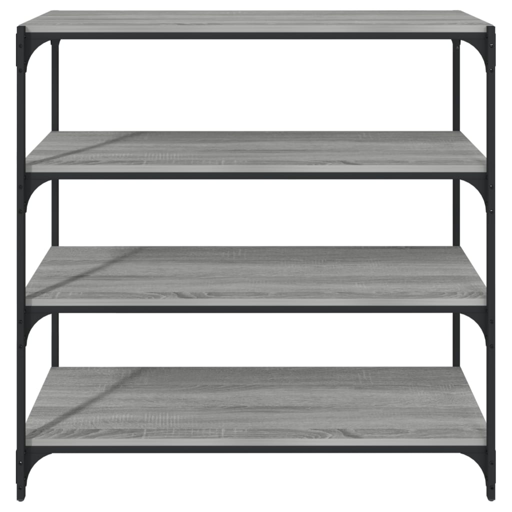 Estante 100x33x100 cm derivados de madeira e aço cinza sonoma - Image 4