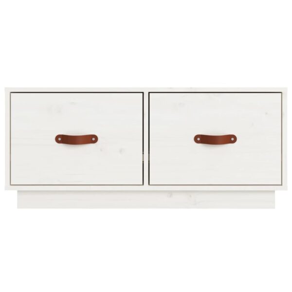 Móvel de TV 80x34x35 cm madeira de pinho maciça branco - Image 6