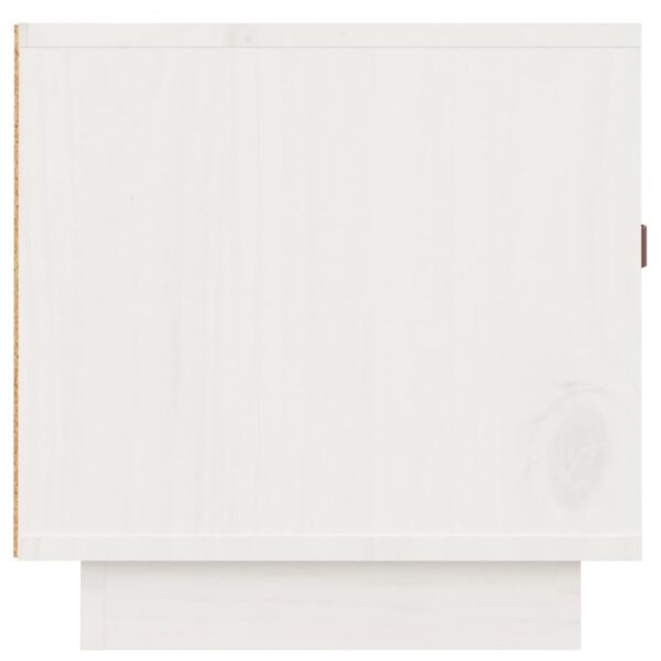 Móvel de TV 80x34x35 cm madeira de pinho maciça branco - Image 7
