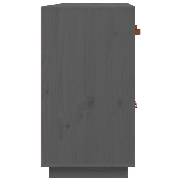 Mesa consola 98,5x40x75 cm madeira de pinho maciça cinza - Image 7