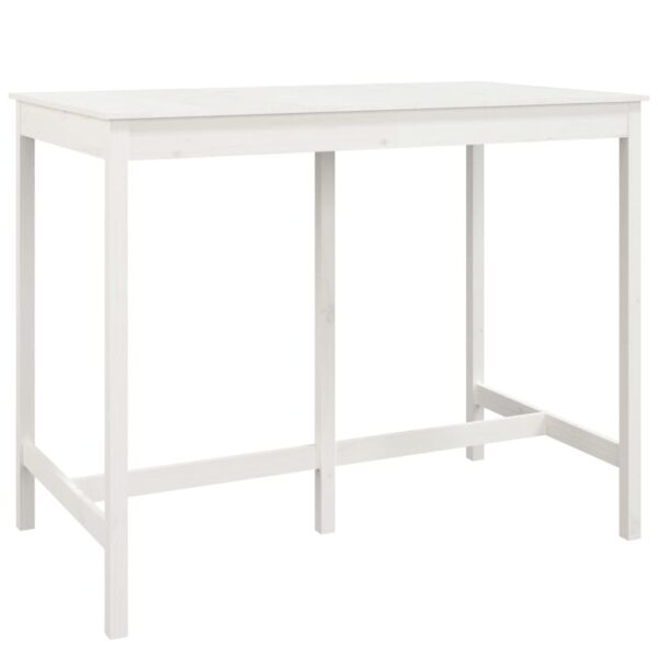7 pcs conjunto de bar pinho maciço branco - Image 3