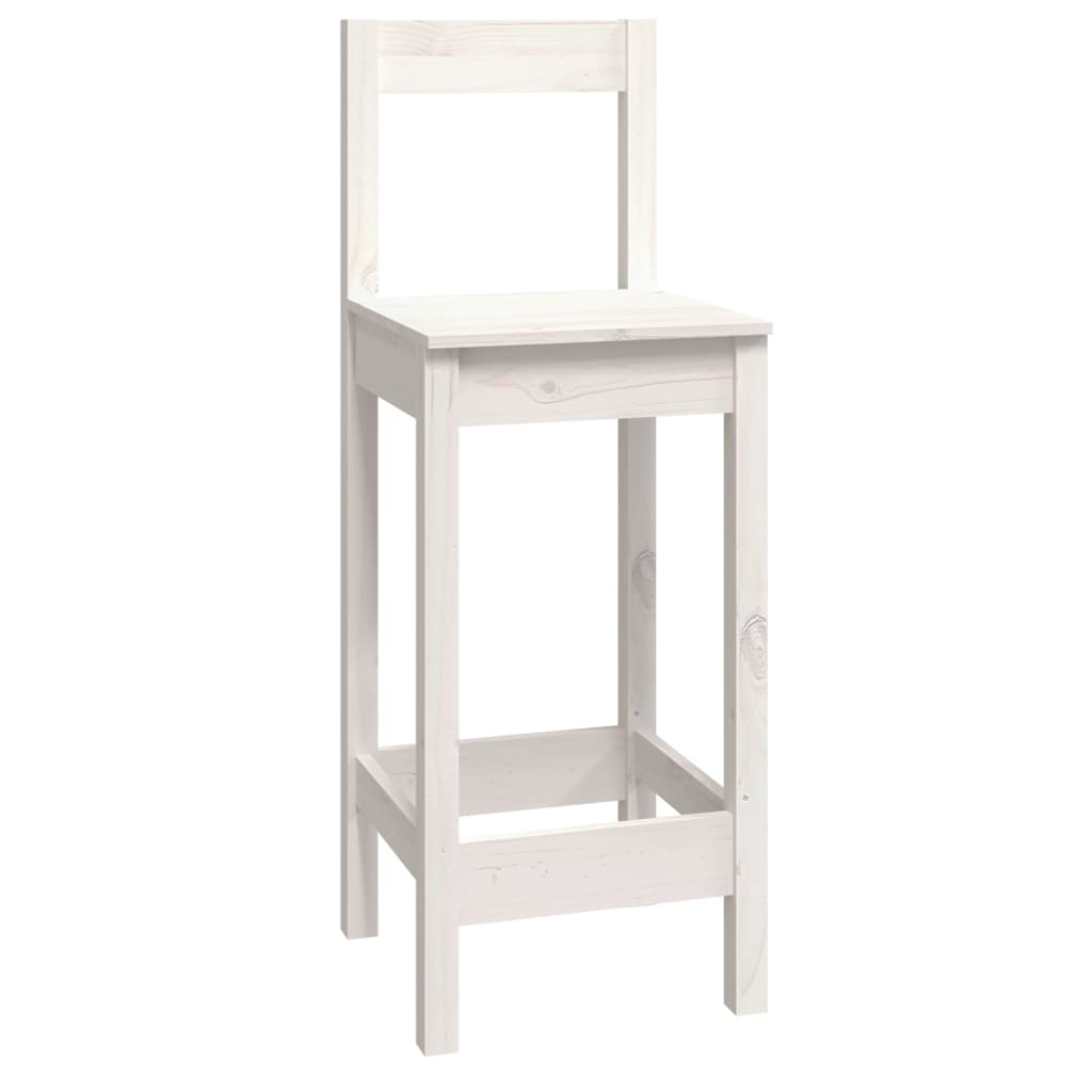 9 pcs conjunto de bar pinho maciço branco - Image 3