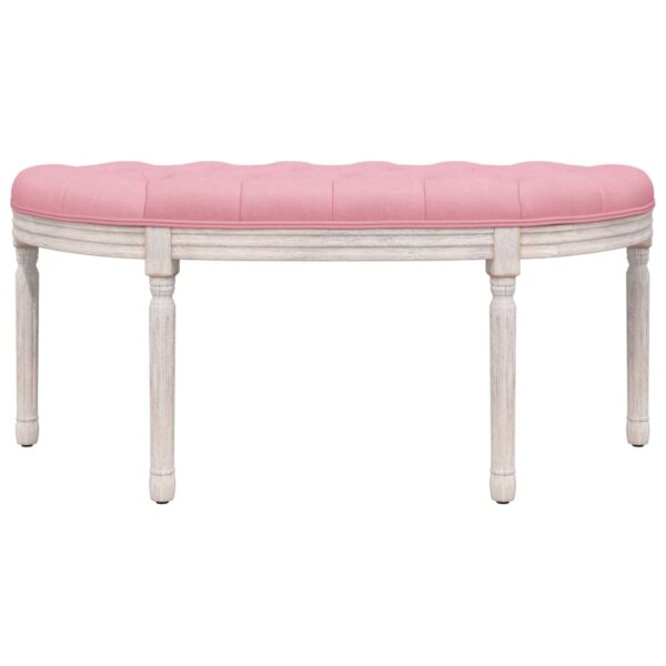 Banco 110,5x45x49 cm veludo rosa - Image 2