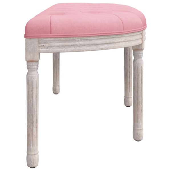 Banco 110,5x45x49 cm veludo rosa - Image 3