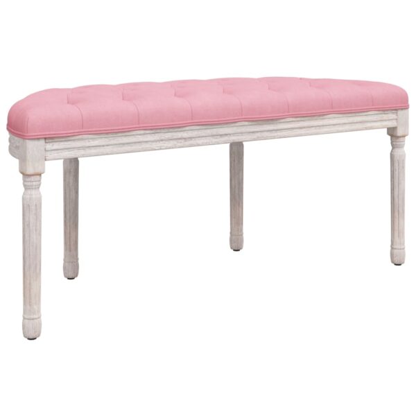 Banco 110,5x45x49 cm veludo rosa - Image 4
