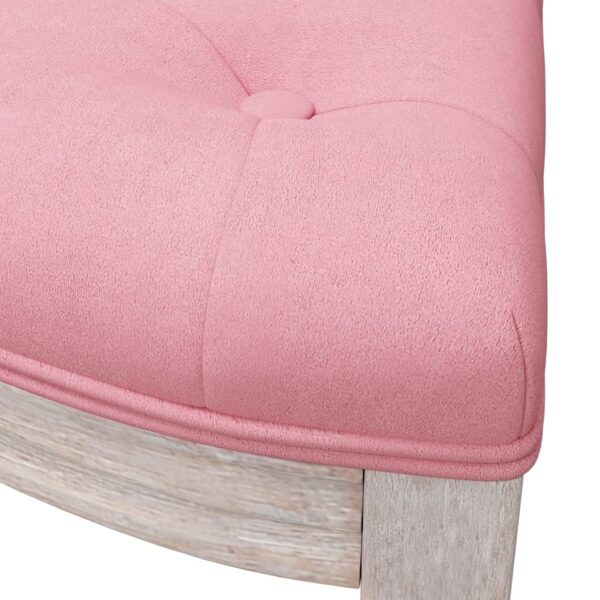 Banco 110,5x45x49 cm veludo rosa - Image 5