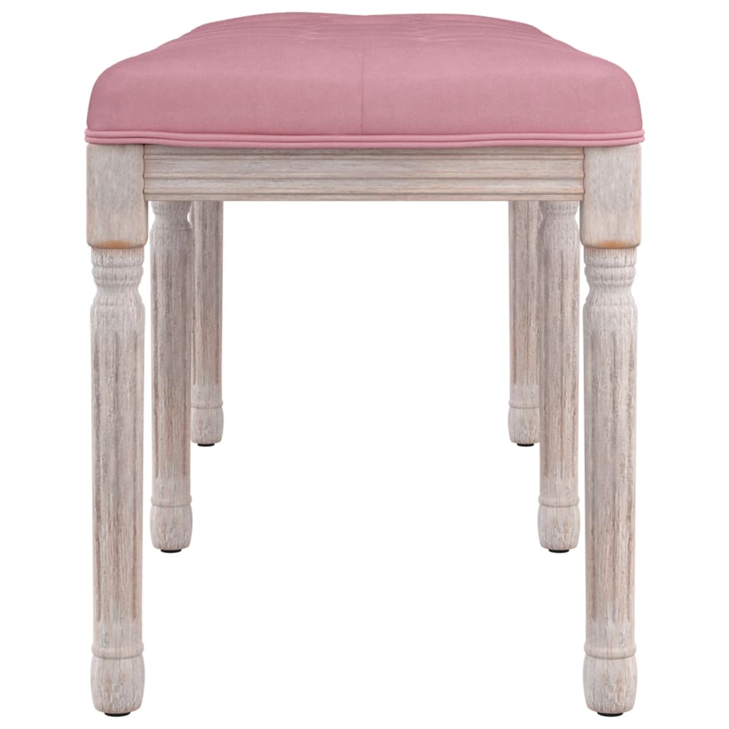 Banco 110x40x49 cm veludo rosa - Image 3