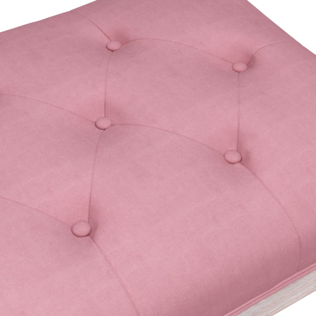 Banco 110x40x49 cm veludo rosa - Image 4