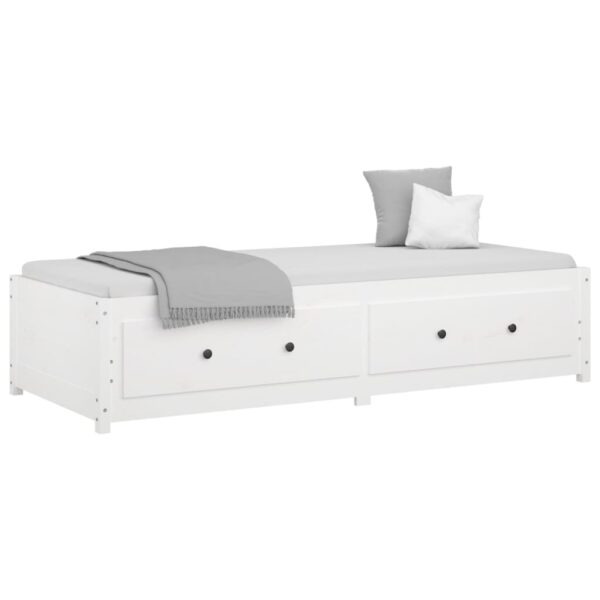 Sofá-cama sem colchão 90x200 cm madeira de pinho maciça branco - Image 2