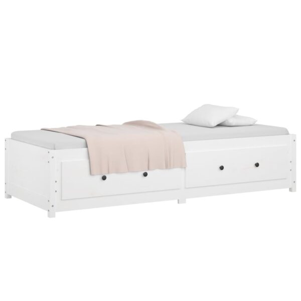 Sofá-cama sem colchão 90x200 cm madeira de pinho maciça branco - Image 5