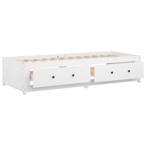 Sofá-cama sem colchão 90x200 cm madeira de pinho maciça branco - Image 9