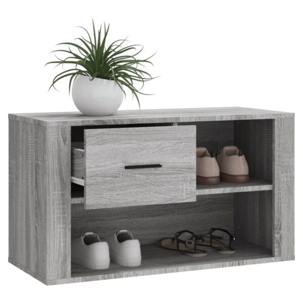 Sapateira 80x35x45 cm derivados de madeira sonoma cinza - Image 3