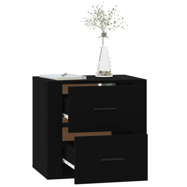 Mesa de cabeceira de parede 50x36x47 cm preto - Image 4