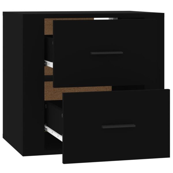 Mesa de cabeceira de parede 50x36x47 cm preto - Image 7