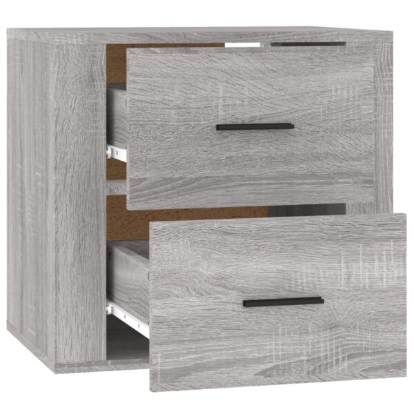 Mesa de cabeceira de parede 50x36x47 cm cinzento sonoma - Image 5