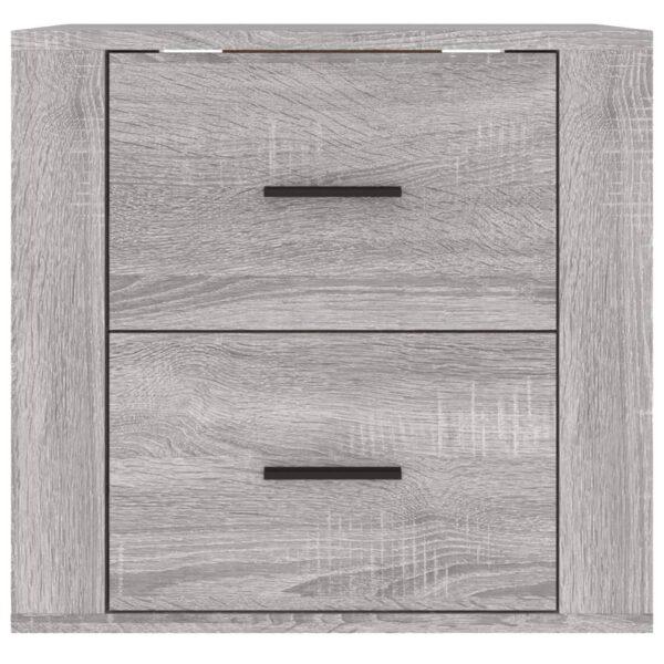 Mesa de cabeceira de parede 50x36x47 cm cinzento sonoma - Image 6