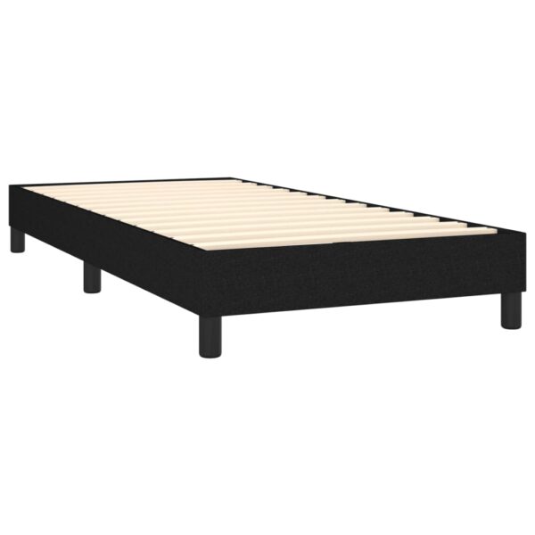 Estrutura de cama sem colchão 90x190 cm tecido preto - Image 3