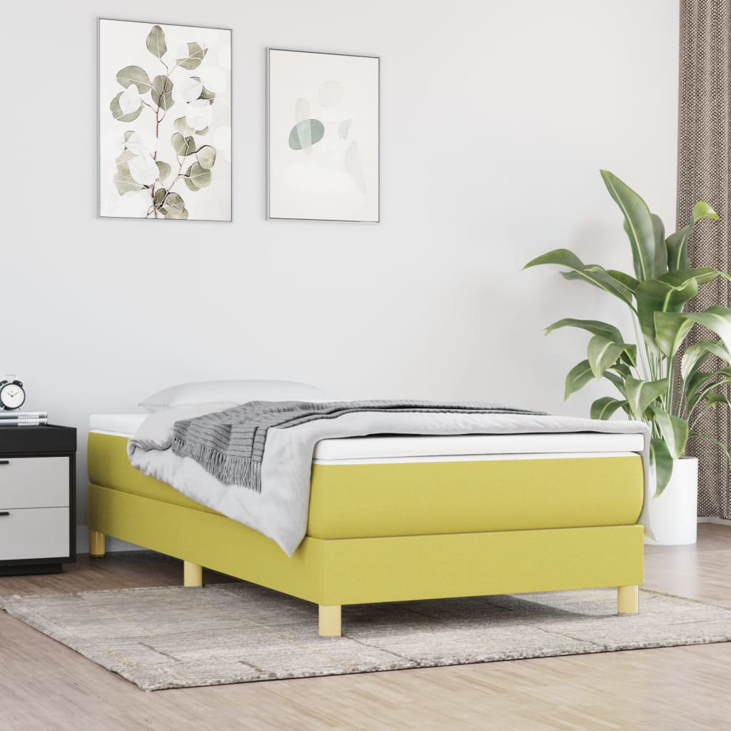 Estrutura de cama em tecido 80x200 cm verde