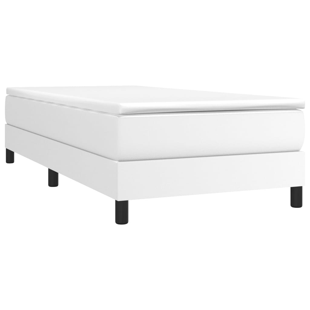Estrutura de cama 80x200 cm couro artificial branco - Image 2