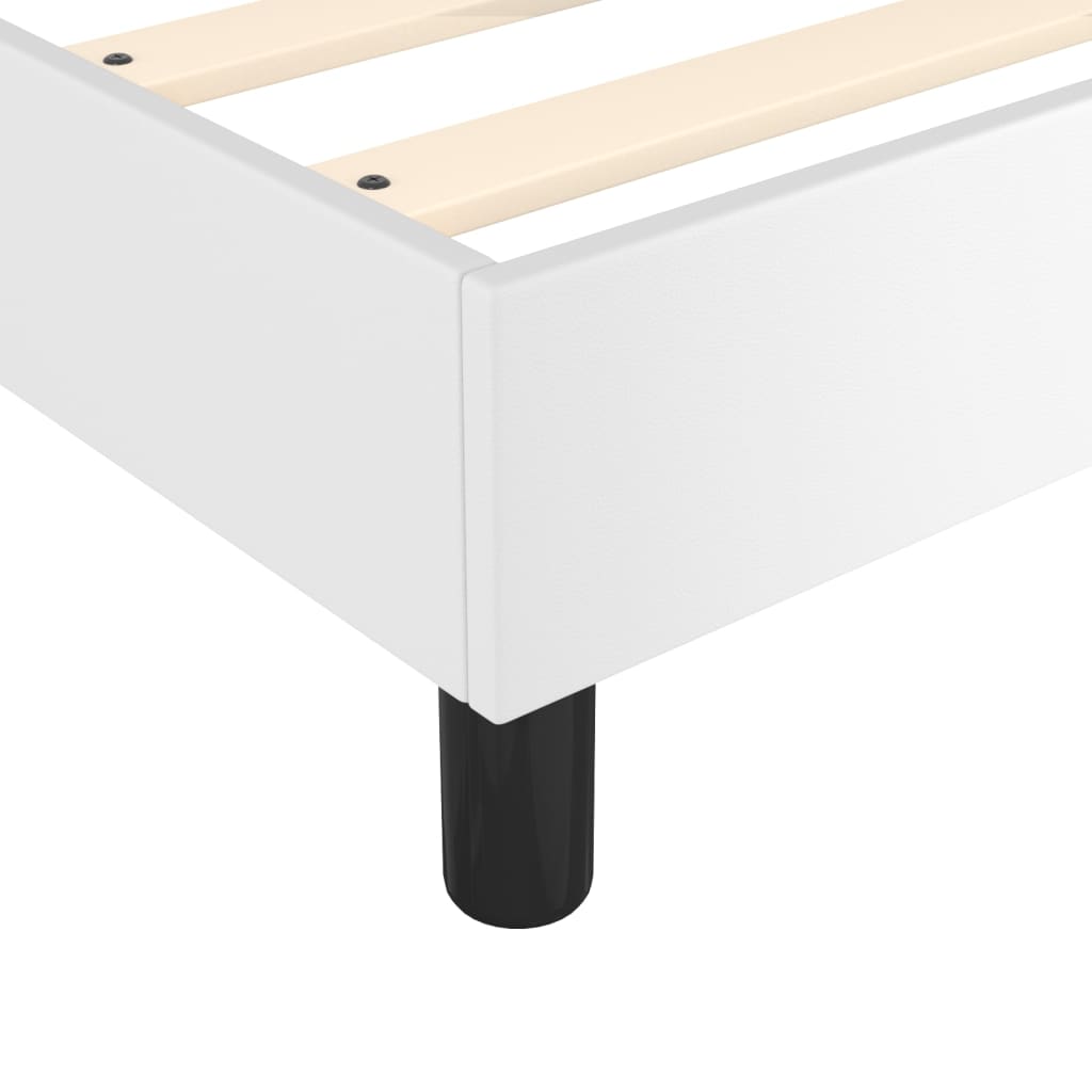 Estrutura de cama 80x200 cm couro artificial branco - Image 6