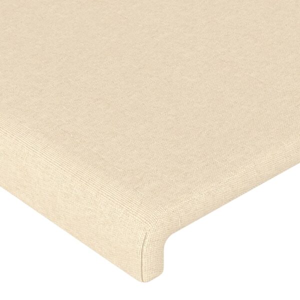 Cabeceira de cama 4 pcs tecido 80x5x78/88 cm creme - Image 3