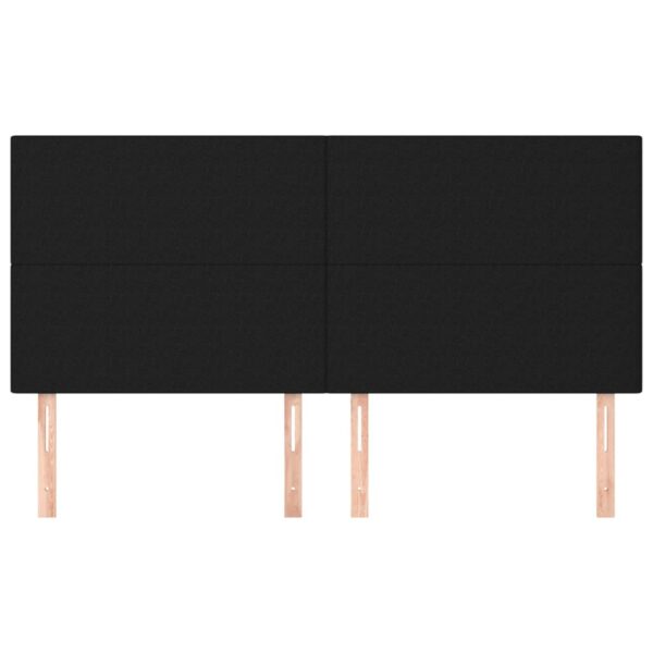 Cabeceira de cama 4 pcs tecido 90x5x78/88 cm preto - Image 2