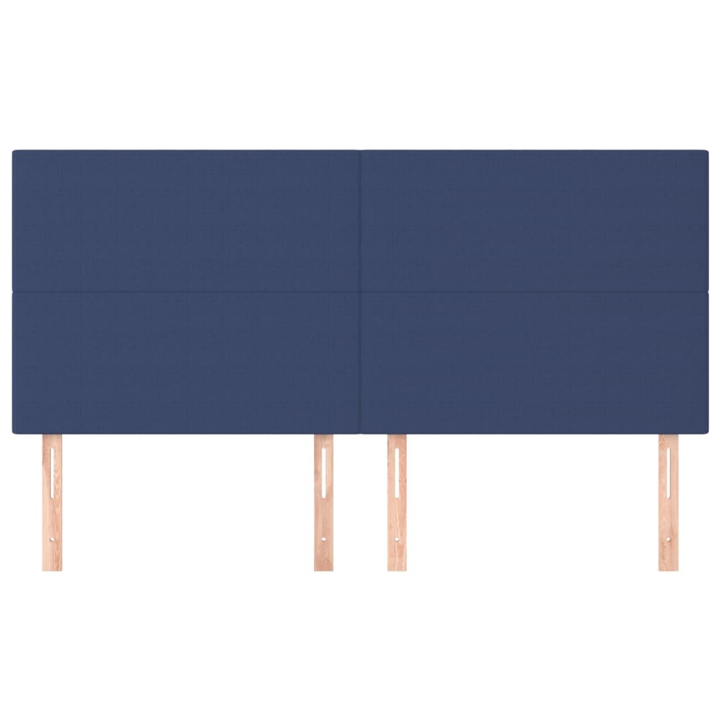 Cabeceira de cama 4 pcs tecido 90x5x78/88 cm azul - Image 2